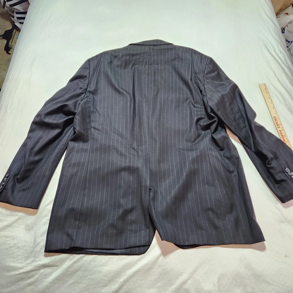 Ralph Lauren Blazer 42R Gray Pinstripe Wool Suit Jacket Mens Dillards 2 Button